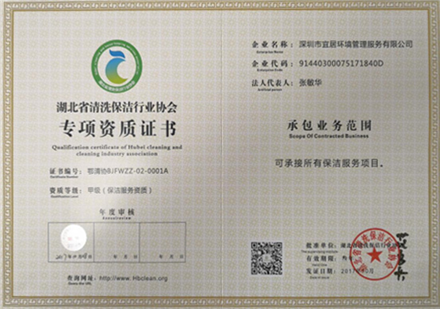 專項資質(zhì)證書